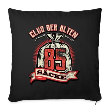 Club der alten Säcke, 85. Geburtstag - Sofakissenbezug 45 x 45 cm - Schwarz - Vorne