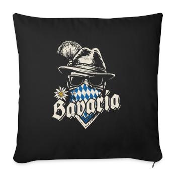 Grantler - Bavière, chapiteau, bière et divertissement - Housse de coussin décorative 45 x 45 cm - noir - Devant