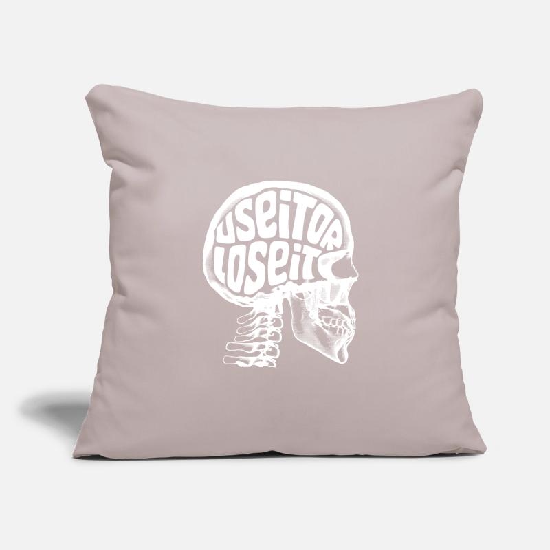 Utilisez-le ou perdez-le Housse de coussin décorative 45 x 45 cm