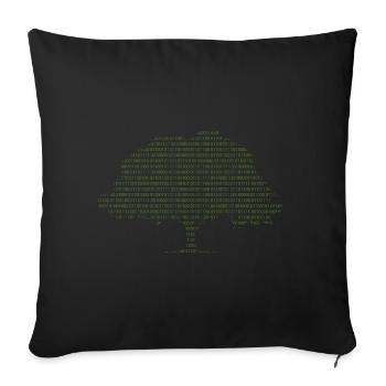 Binary Tree Admin Hacker Coder Programmierer - Sofakissenbezug 45 x 45 cm - Schwarz - Vorne