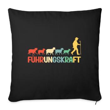 Führungskraft Schafe Hirte Geschenkidee Lustig - Sofakissenbezug 45 x 45 cm - Schwarz - Vorne
