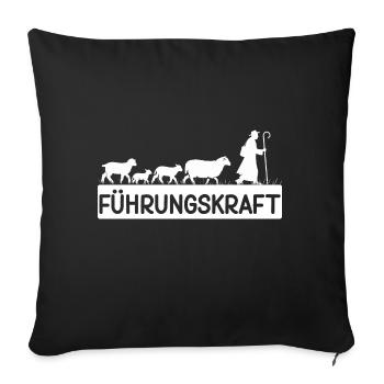 Führungskraft Schafe Schafhirte Geschenkidee Humor - Sofakissenbezug 45 x 45 cm - Schwarz - Vorne