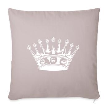 Couronne Royal Symbole King - Housse de coussin décorative 45 x 45 cm - taupe clair - Devant