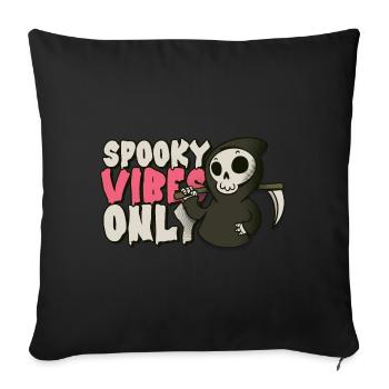 Ambiance effrayante pour Halloween - Housse de coussin décorative 45 x 45 cm - noir - Devant