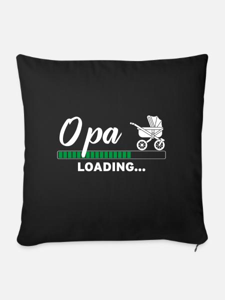 Opa loading - Sofakissenbezug 45 x 45 cm - Schwarz