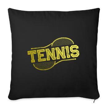Tennis Sport Raquette de tennis - Housse de coussin décorative 45 x 45 cm - noir - Devant