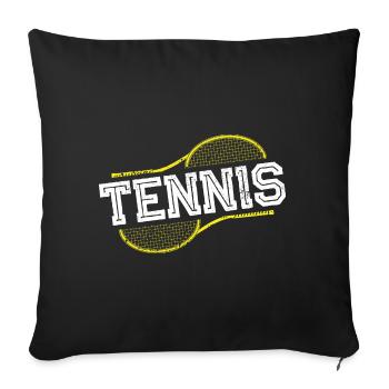 Tennis Sport Raquette de tennis - Housse de coussin décorative 45 x 45 cm - noir - Devant