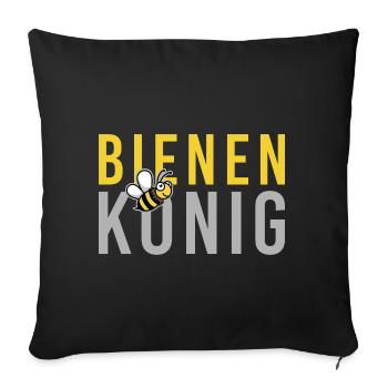 Bienenkönig Imker bee Volk Honig Biene Comic - Sofakissenbezug 45 x 45 cm - Schwarz - Vorne