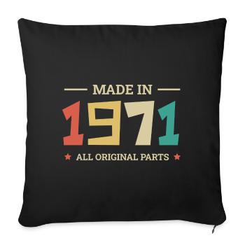 Legendary Since 1971 Original 1971 - Sofa pillowcase 17,3'' x 17,3'' (45 x 45 cm) - black - Front