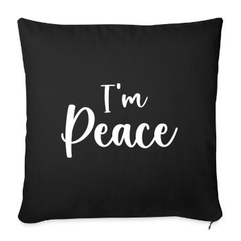 I Come In Peace I'm Peace Funny Matching Couple - Sofa pillowcase 17,3'' x 17,3'' (45 x 45 cm) - black - Front