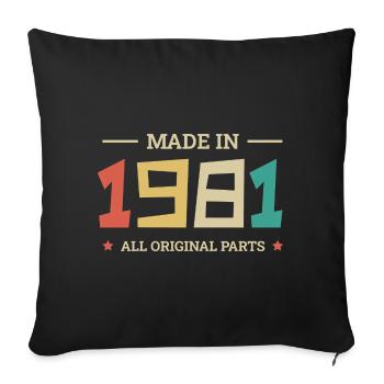 Legendary Since 1981 Original 1981 - Sofa pillowcase 17,3'' x 17,3'' (45 x 45 cm) - black - Front