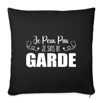 I can't I'm on call funny nurse - Sofa pillowcase 17,3'' x 17,3'' (45 x 45 cm) - black - Front