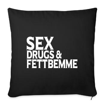 Ostdeutschland Ossi Osten Fettbemme Spruch - Sofakissenbezug 45 x 45 cm - Schwarz - Vorne