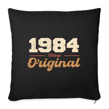 1984 Vintage Anniversary Retro Gift 1984 - Sofa pillowcase 17,3'' x 17,3'' (45 x 45 cm) - black - Front