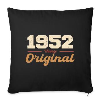 1952 Vintage Anniversary Retro Gift 1952 - Sofa pillowcase 17,3'' x 17,3'' (45 x 45 cm) - black - Front