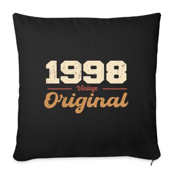 1998 Vintage Anniversary Retro Gift 1998 - Sofa pillowcase 17,3'' x 17,3'' (45 x 45 cm) - black - Front