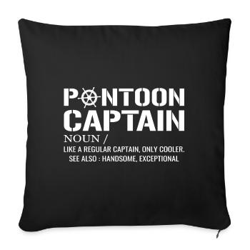 Ponton Kapitän Definition Lustiges Pontonboot - Sofakissenbezug 45 x 45 cm - Schwarz - Vorne