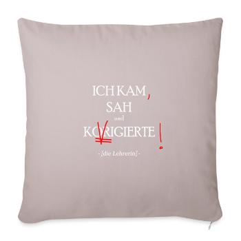 Gift for the teacher - Sofa pillowcase 17,3'' x 17,3'' (45 x 45 cm) - light taupe - Front