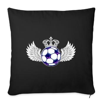 Football Logo Coat of Arms Colorful - Sofa pillowcase 17,3'' x 17,3'' (45 x 45 cm) - black - Front