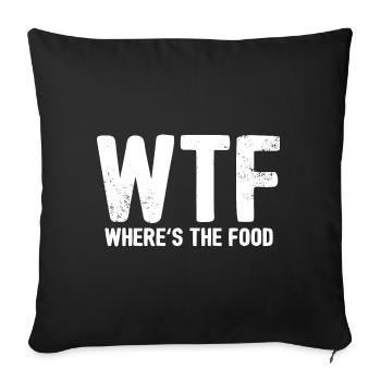 WTF - WHERES THE FOOD - Housse de coussin décorative 45 x 45 cm - noir - Devant