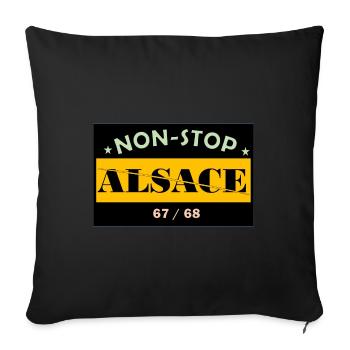 Non stop Alsace - Sofa pillowcase 17,3'' x 17,3'' (45 x 45 cm) - black - Front