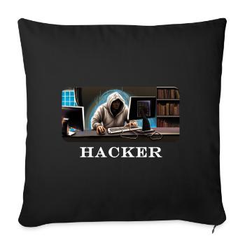 hacker - Sofakissenbezug 45 x 45 cm - Schwarz - Vorne