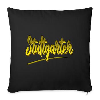 Stuttgarter für alle Männer und Frauen - Sofakissenbezug 45 x 45 cm - Schwarz - Vorne