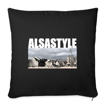 Alsastyle - Sofa pillowcase 17,3'' x 17,3'' (45 x 45 cm) - black - Front