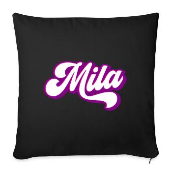 Mila | Couleurs changeantes - Housse de coussin décorative 45 x 45 cm - noir - Devant