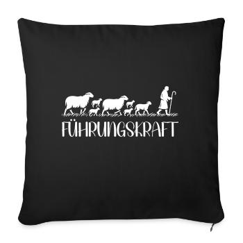 Führungskraft Schafe Geschenkidee Schafhirte Humor - Sofakissenbezug 45 x 45 cm - Schwarz - Vorne