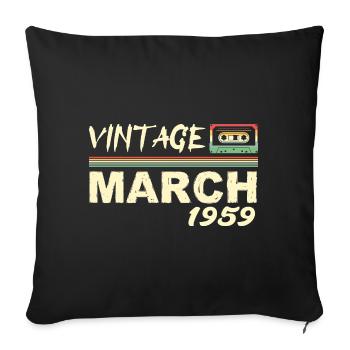 March 1959 - March 1959 - Sofa pillowcase 17,3'' x 17,3'' (45 x 45 cm) - black - Front
