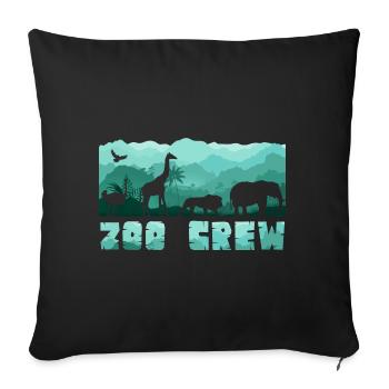 Zoo Boys Girls Family Zoo Animal Lovers - Sofa pillowcase 17,3'' x 17,3'' (45 x 45 cm) - black - Front