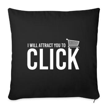 Shopping cart attraction - Sofa pillowcase 17,3'' x 17,3'' (45 x 45 cm) - black - Front