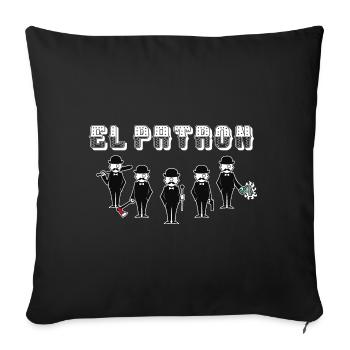 the boss, El Jefe, El boss - Sofa pillowcase 17,3'' x 17,3'' (45 x 45 cm) - black - Front