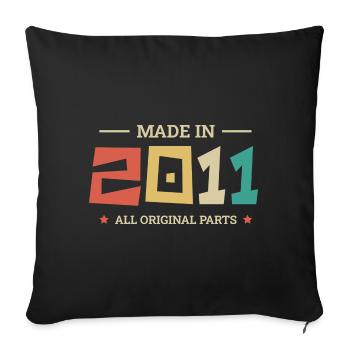 Légendaire Depuis 2011 Original 2011 - Housse de coussin décorative 45 x 45 cm - noir - Devant