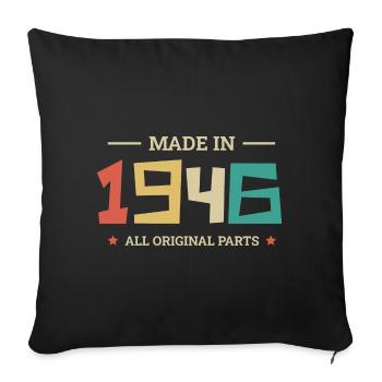 Legendary Since 1946 Original 1946 - Sofa pillowcase 17,3'' x 17,3'' (45 x 45 cm) - black - Front