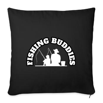 Fishing Buddies Father With Son White - Sofakissenbezug 45 x 45 cm - Schwarz - Vorne