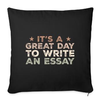 Its A Good Day To Write An Essay English Teacher - Housse de coussin décorative 45 x 45 cm - noir - Devant