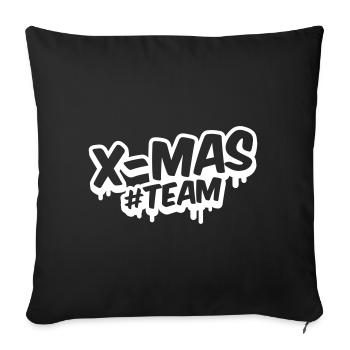 xmas team christmas - Sofa pillowcase 17,3'' x 17,3'' (45 x 45 cm) - black - Front