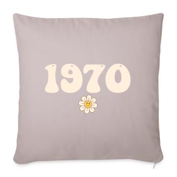 1970 - Cadeau né en 1970 - Housse de coussin décorative 45 x 45 cm - taupe clair - Devant