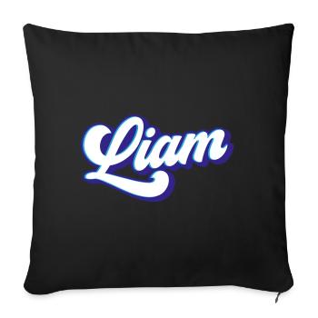 Liam | Farben änderbar - Sofakissenbezug 45 x 45 cm - Schwarz - Vorne