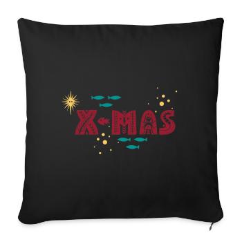 Sea Creature Christmas - Sofa pillowcase 17,3'' x 17,3'' (45 x 45 cm) - black - Front