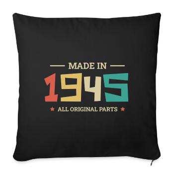 Legendary Since 1945 Original 1945 - Sofa pillowcase 17,3'' x 17,3'' (45 x 45 cm) - black - Front