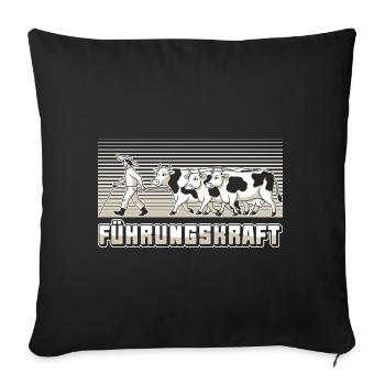 Führungskraft Kühe Landwirt Bauer Geschenkidee - Sofakissenbezug 45 x 45 cm - Schwarz - Vorne