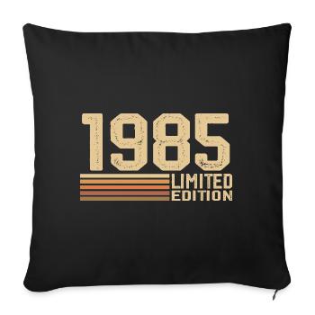 Né en 1985 anniversaire - Cadeau 1985 Vintage 1985 - Housse de coussin décorative 45 x 45 cm - noir - Devant