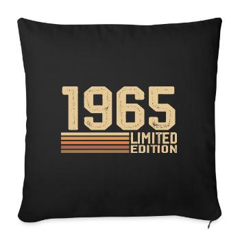 Born in 1965 Birthday - Gift 1965 Vintage 1965 - Sofa pillowcase 17,3'' x 17,3'' (45 x 45 cm) - black - Front
