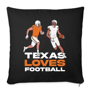 Texas football design for proud Texas fans - Sofa pillowcase 17,3'' x 17,3'' (45 x 45 cm) - black - Front