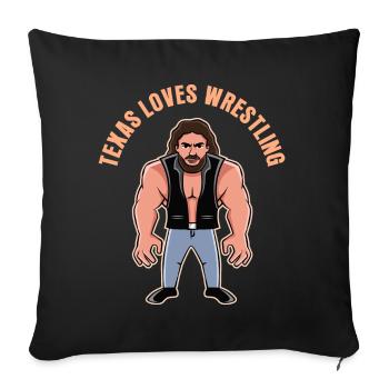 Conception de lutte au Texas pour les fiers fans du Texas - Housse de coussin décorative 45 x 45 cm - noir - Devant