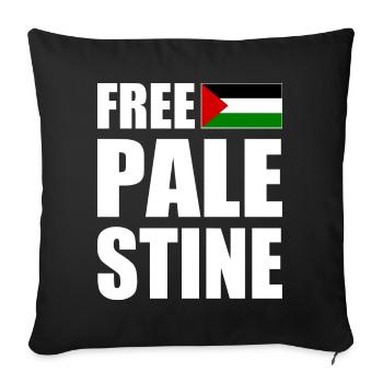 Free palestine - Housse de coussin décorative 45 x 45 cm - noir - Devant