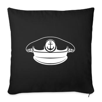 cap sailor sailor captain - Sofa pillowcase 17,3'' x 17,3'' (45 x 45 cm) - black - Front